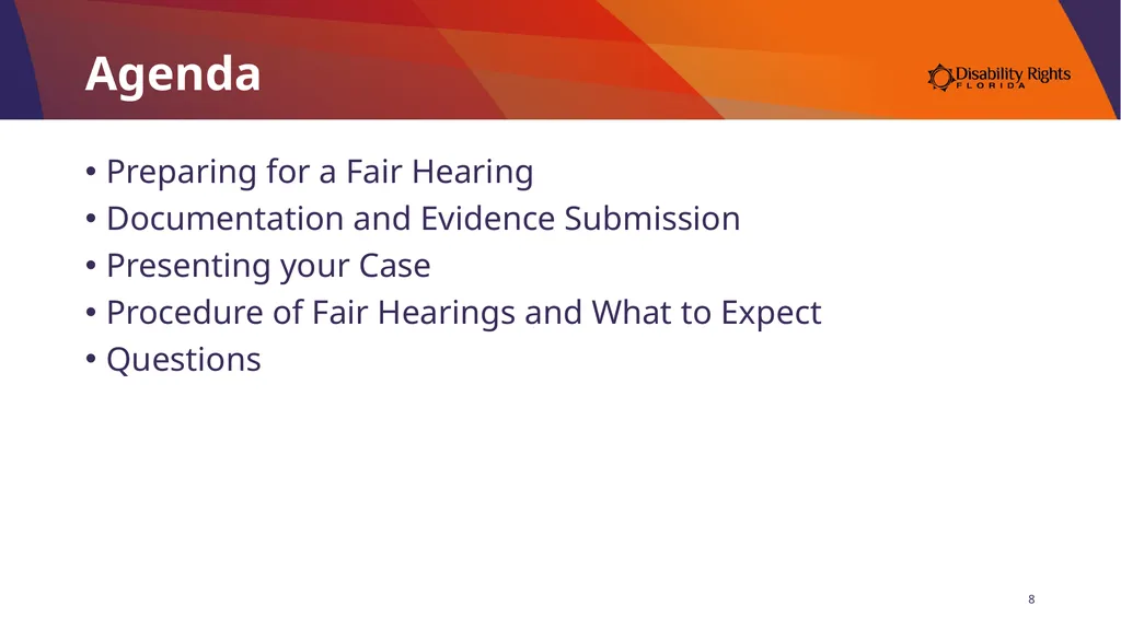 Presenting Your Medicaid Fair Hearing Angela Gerig - slide 8 of 30