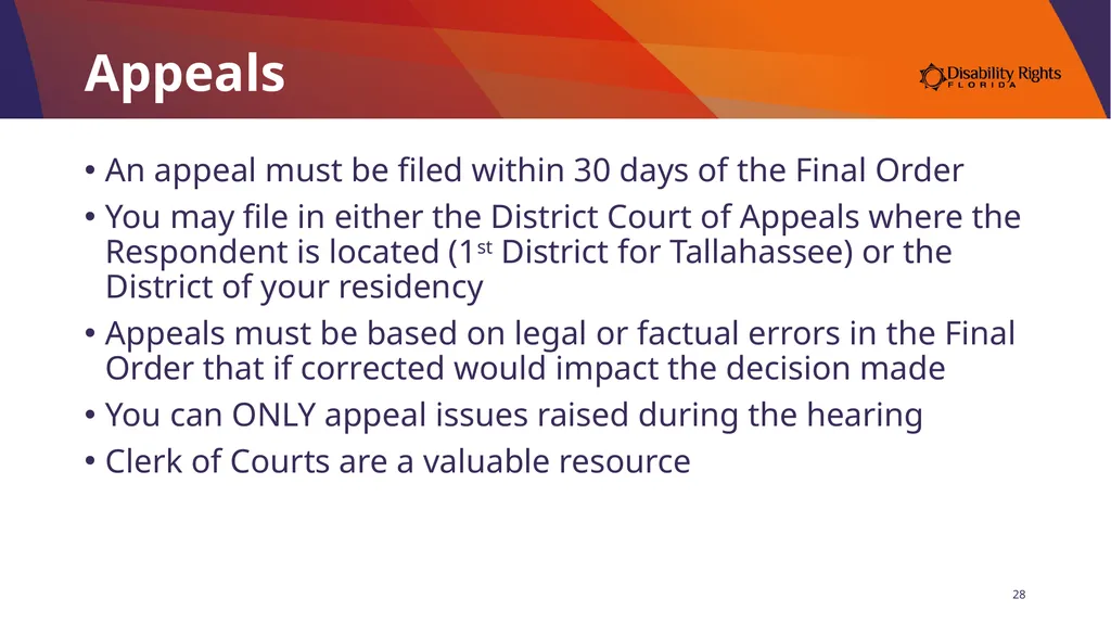 Presenting Your Medicaid Fair Hearing Angela Gerig - slide 28 of 30