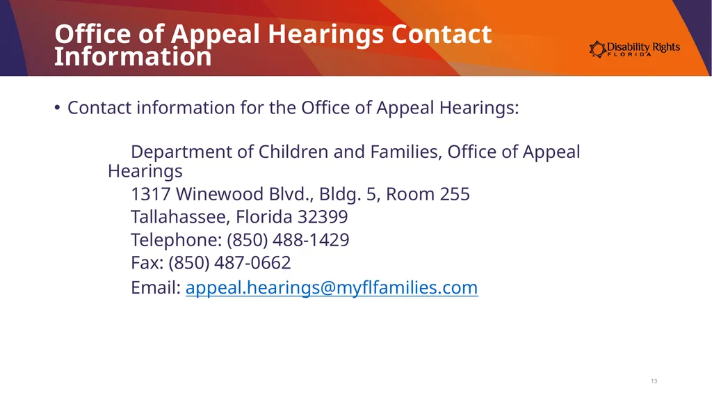 Presenting Your Medicaid Fair Hearing Angela Gerig - slide 13 of 30