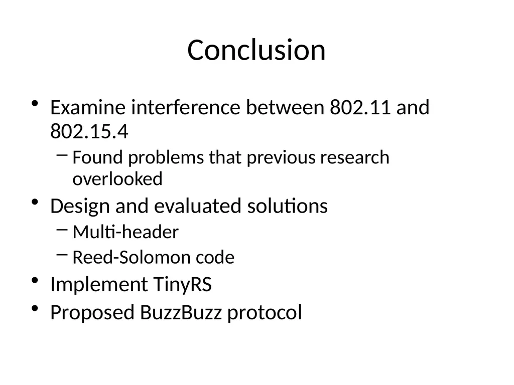 Surviving Wi-Fi Interference in Low Power ZigBee - slide 30 of 30