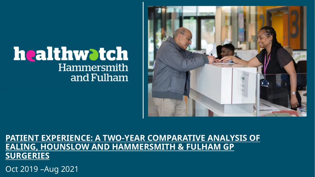 PATIENT EXPERIENCE: A TWO-YEAR COMPARATIVE - slide 1 of 20
