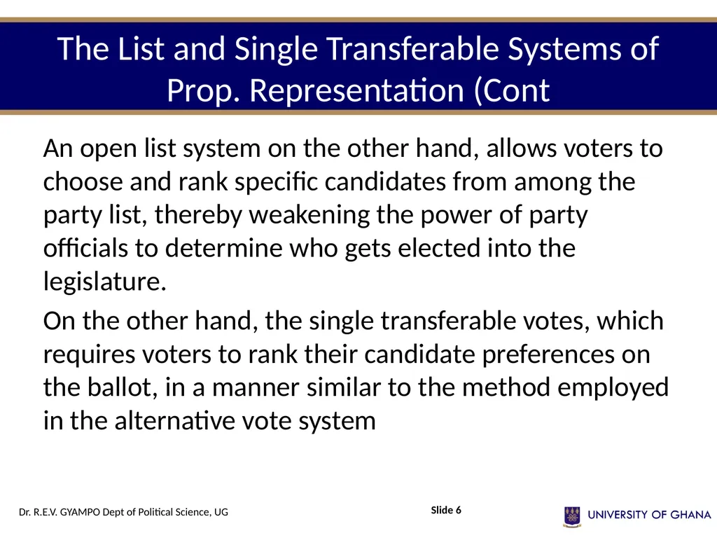 POLI 112 POLITICAL INSTITUTIONS Session 12 – - slide 6 of 13