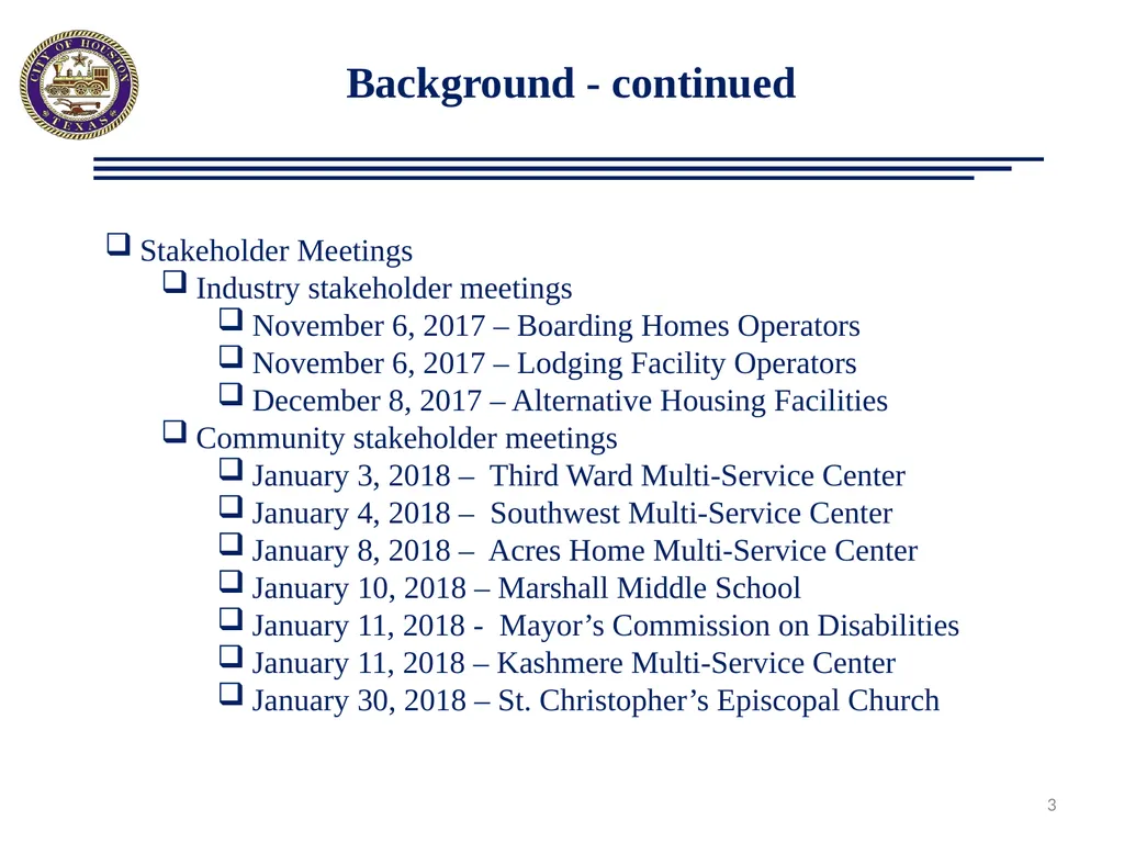 Proposed Ordinance Changes: Boarding Homes/Lodging - slide 3 of 17