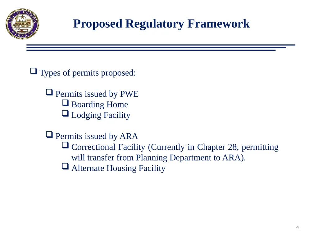 Proposed Ordinance Changes: Boarding Homes/Lodging - slide 4 of 17