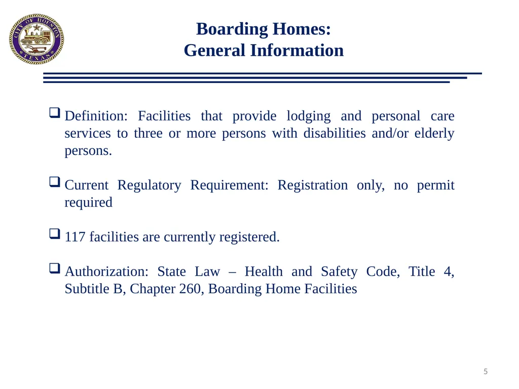 Proposed Ordinance Changes: Boarding Homes/Lodging - slide 5 of 17