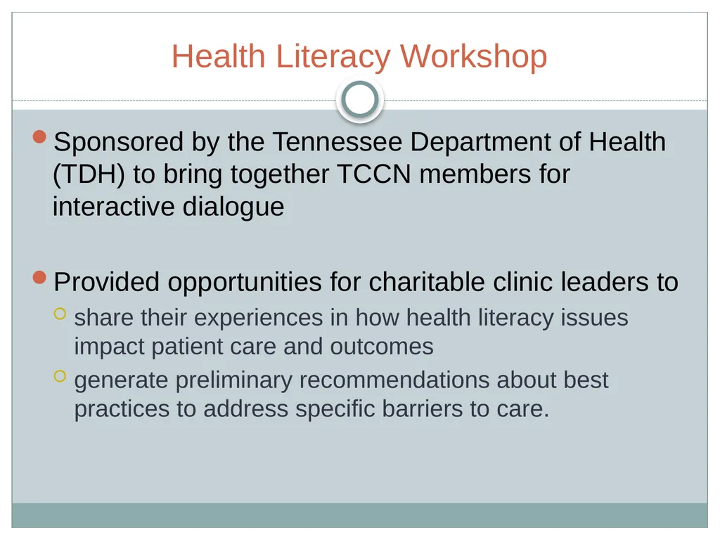 Tennessee Charitable Care Network Tennessee’s - slide 3 of 28