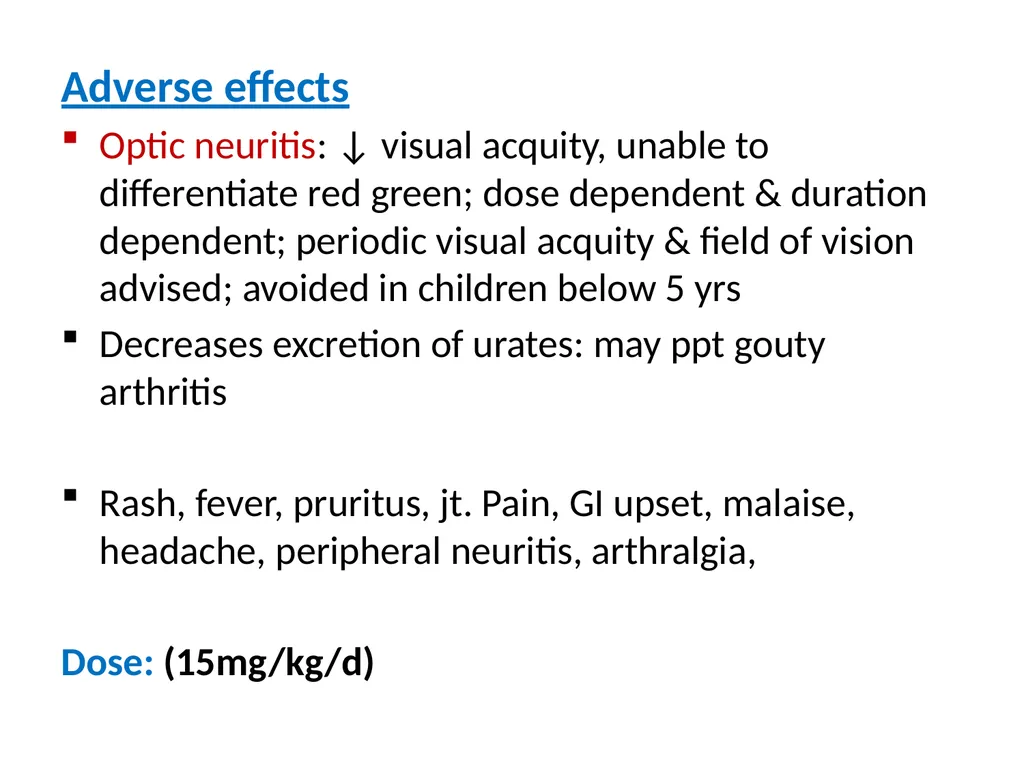 AntituberculAr drugs Dr. Sujata SINGH PH 1.44: - slide 31 of 33