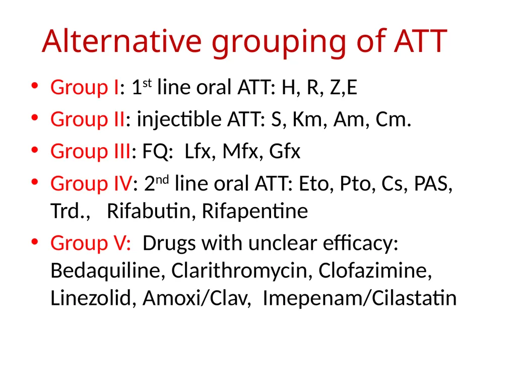 AntituberculAr drugs Dr. Sujata SINGH PH 1.44: - slide 7 of 33