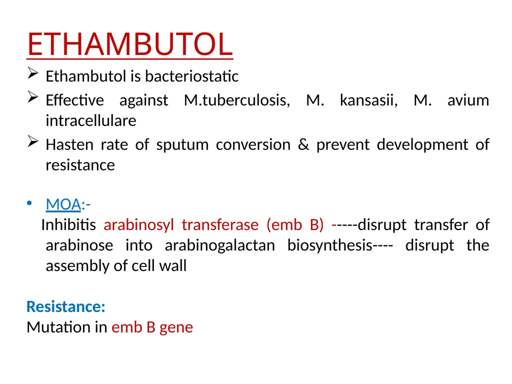 AntituberculAr drugs Dr. Sujata SINGH PH 1.44: - slide 27 of 33