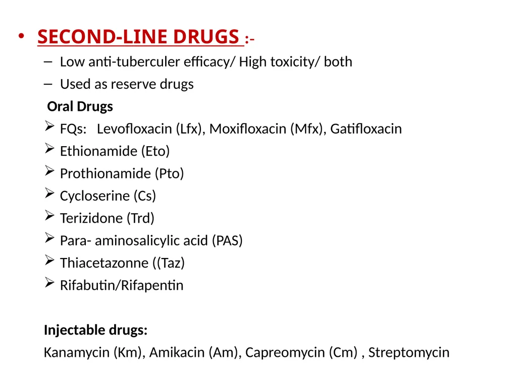 AntituberculAr drugs Dr. Sujata SINGH PH 1.44: - slide 5 of 33