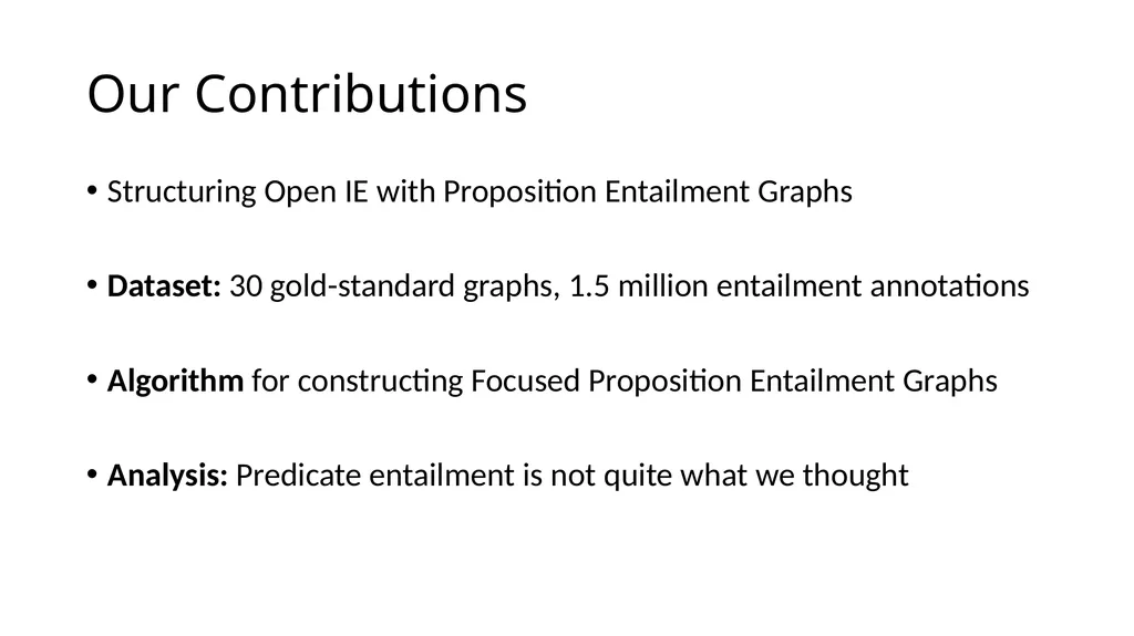 Focused Entailment Graphs for Open IE Propositions - slide 13 of 52
