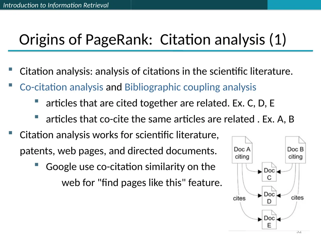 Lecture 7 : Web Search & Mining (2) 楊立偉教授 台灣科大資管系 - slide 52 of 61