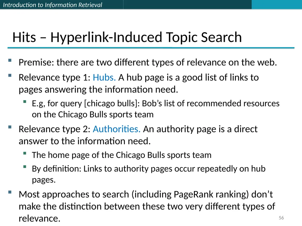 Lecture 7 : Web Search & Mining (2) 楊立偉教授 台灣科大資管系 - slide 56 of 61