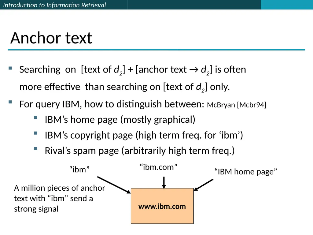 Lecture 7 : Web Search & Mining (2) 楊立偉教授 台灣科大資管系 - slide 47 of 61