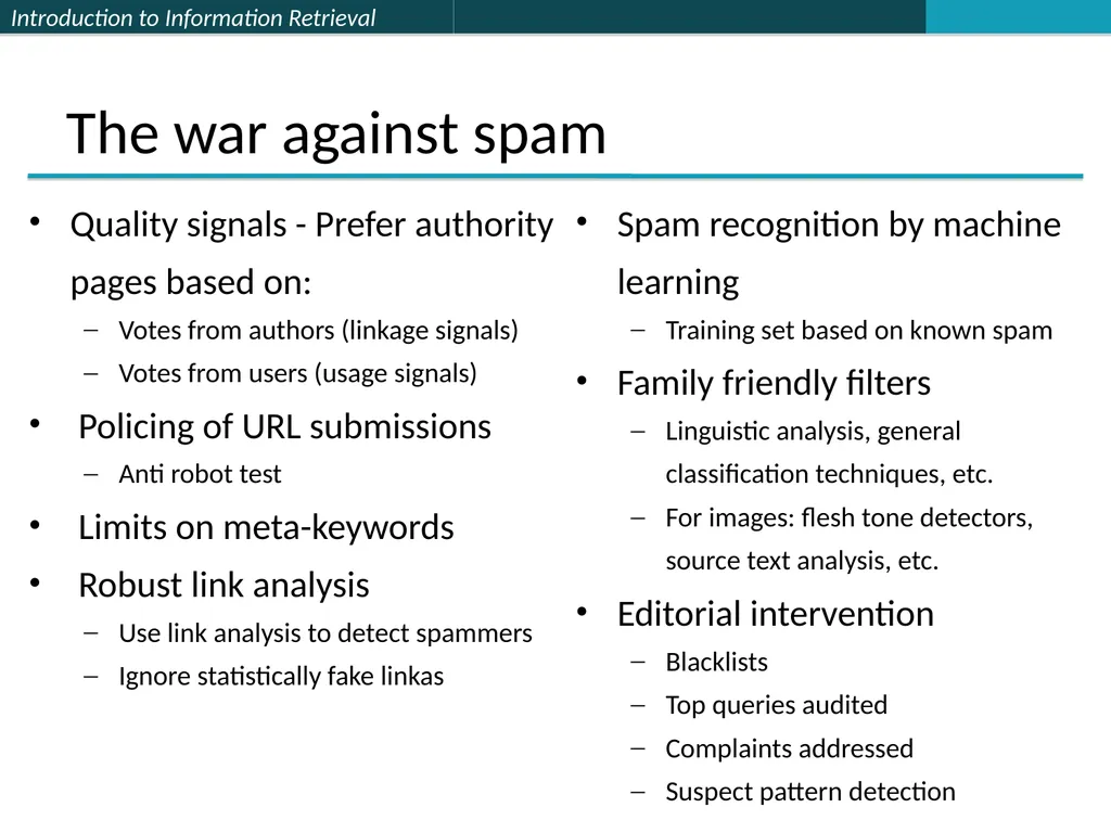 Lecture 7 : Web Search & Mining (2) 楊立偉教授 台灣科大資管系 - slide 16 of 61