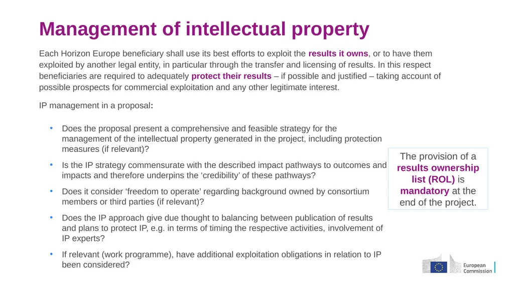 Communication, Dissemination, Exploitation and IP - slide 17 of 20