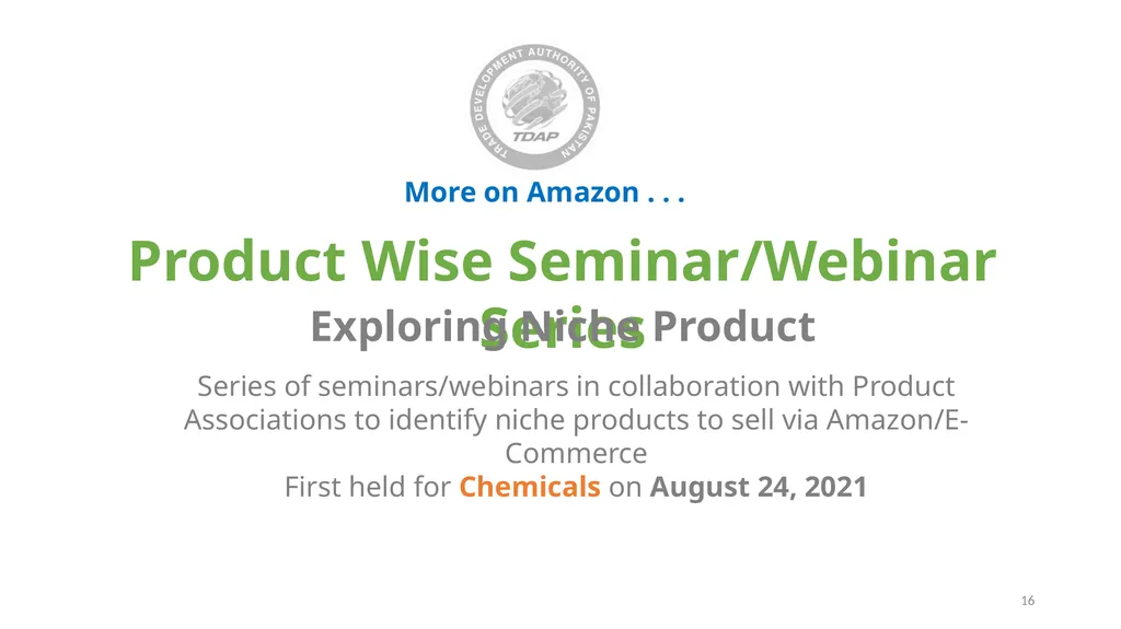 Amazon Training by TDAP Jamil Ahmed Director - slide 16 of 17