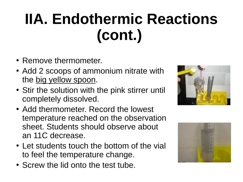 Endothermic and Exothermic Reactions Fall 2017 I. - slide 6 of 13