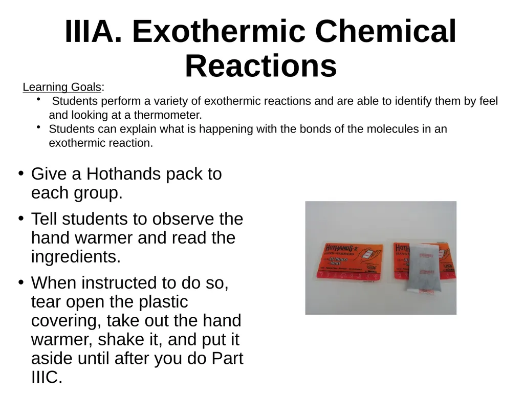 Endothermic and Exothermic Reactions Fall 2017 I. - slide 9 of 13