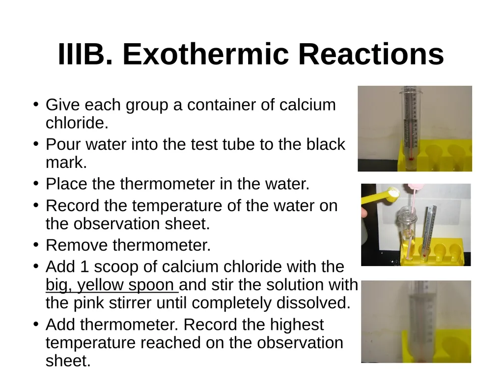 Endothermic and Exothermic Reactions Fall 2017 I. - slide 10 of 13