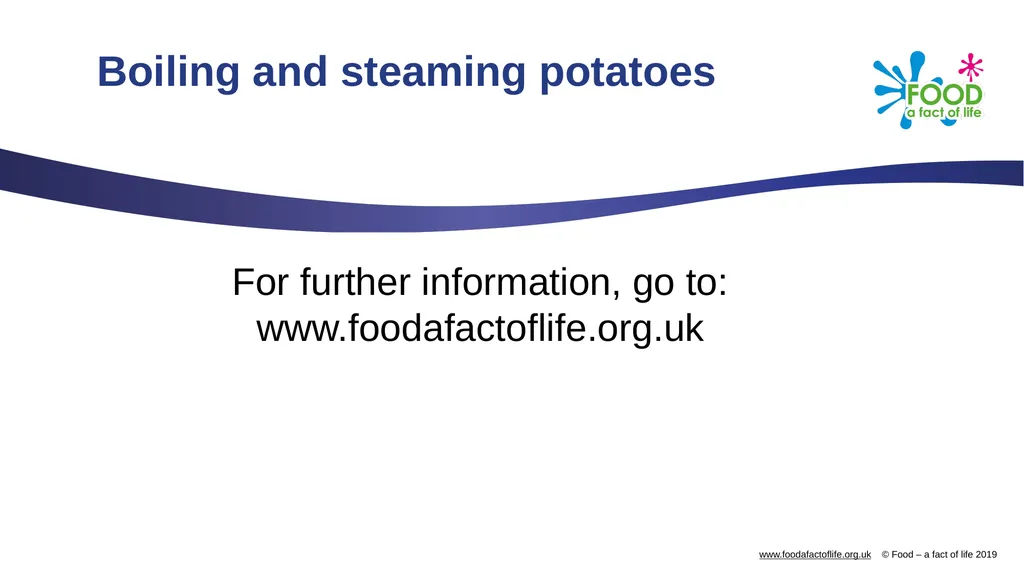 Boiling and steaming potatoes Boiling Potatoes - slide 9 of 9