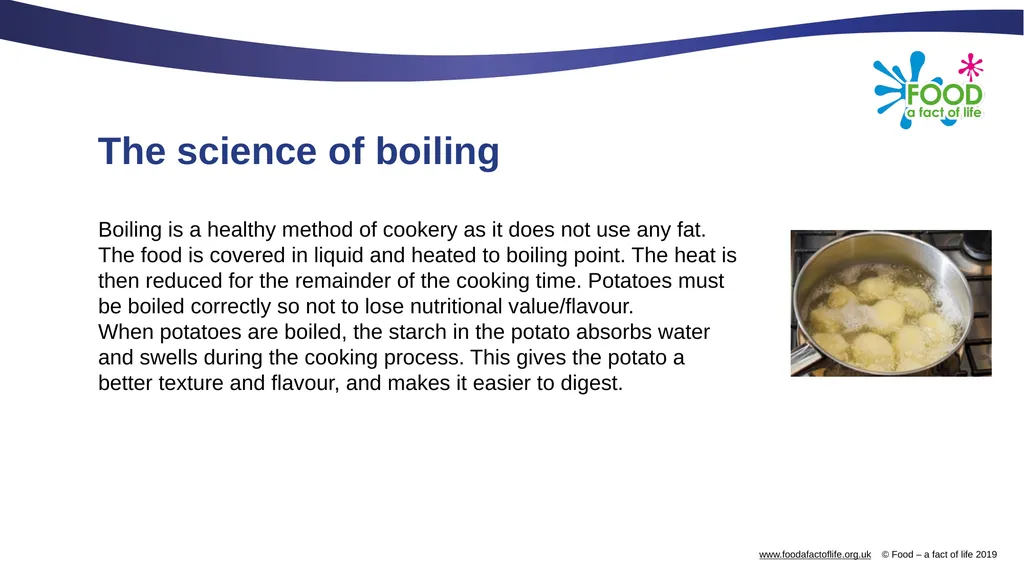 Boiling and steaming potatoes Boiling Potatoes - slide 3 of 9