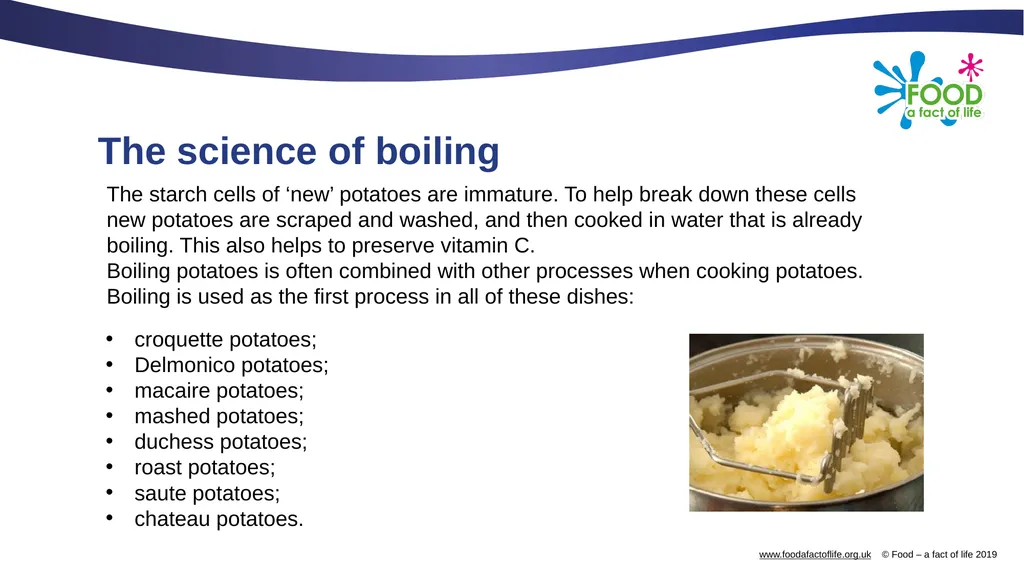 Boiling and steaming potatoes Boiling Potatoes - slide 4 of 9
