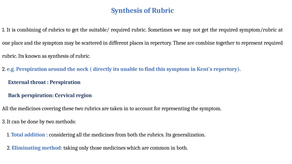 DIFFERENT TERMINOLOGIES USED IN REPERTORY BY DR - slide 4 of 7