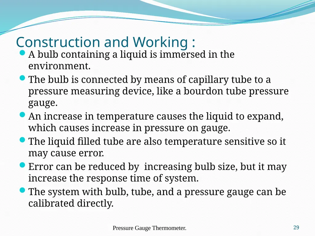 COURSE: MEASUREMENT AND CONTROL (17528) Subject - slide 29 of 85