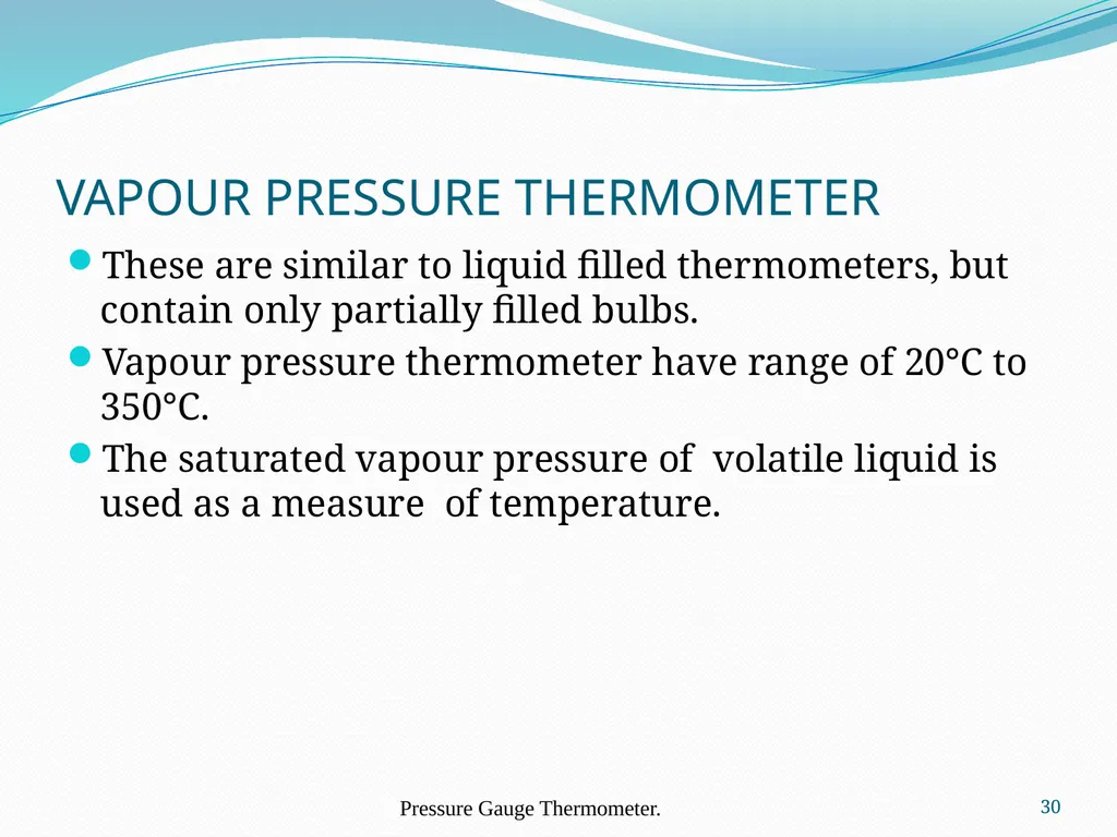 COURSE: MEASUREMENT AND CONTROL (17528) Subject - slide 30 of 85