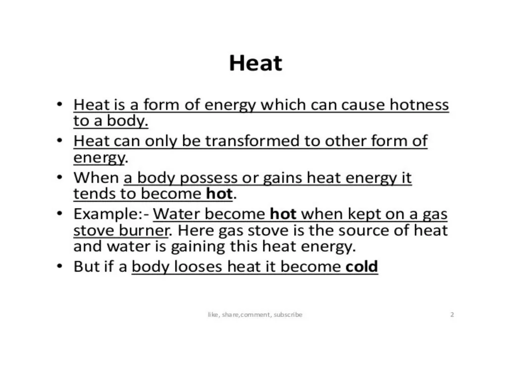 Class 7 -Heat SCIENCE CLASS -7 CLASS -7 CLASS -7 - slide 2 of 12