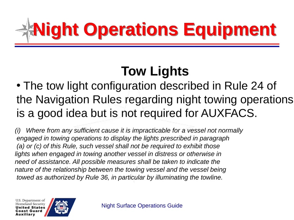 Night Surface Operations GUIDE National Response - slide 22 of 26