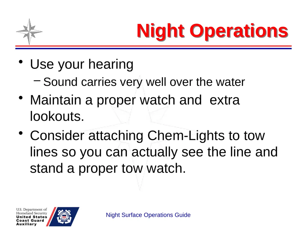 Night Surface Operations GUIDE National Response - slide 14 of 26