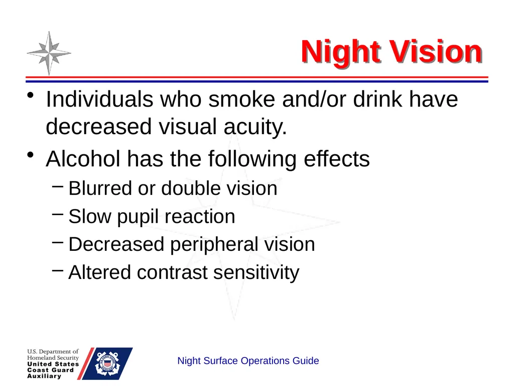 Night Surface Operations GUIDE National Response - slide 17 of 26