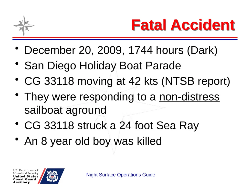 Night Surface Operations GUIDE National Response - slide 5 of 26
