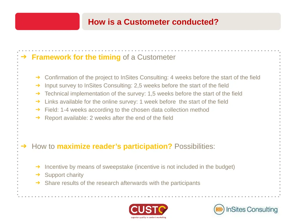 CUSTOMETER GETTING ACQUAINTED What is a - slide 11 of 22