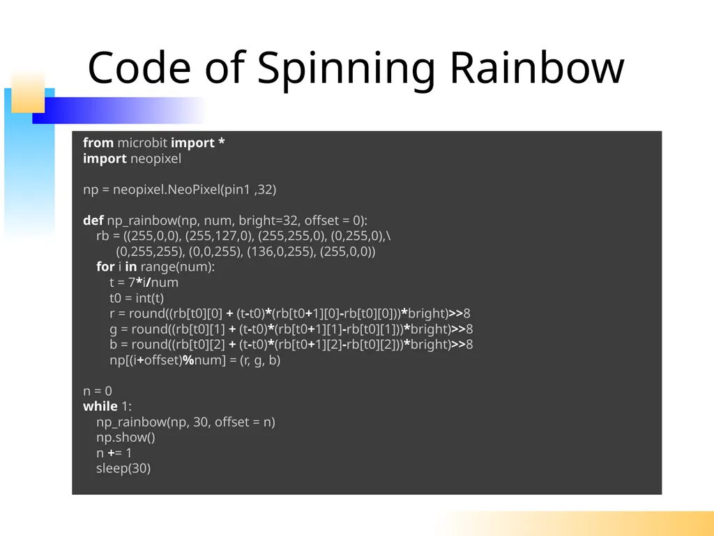 Using Python to Control WS2812 RGB LED Flexi-Strip - slide 32 of 32