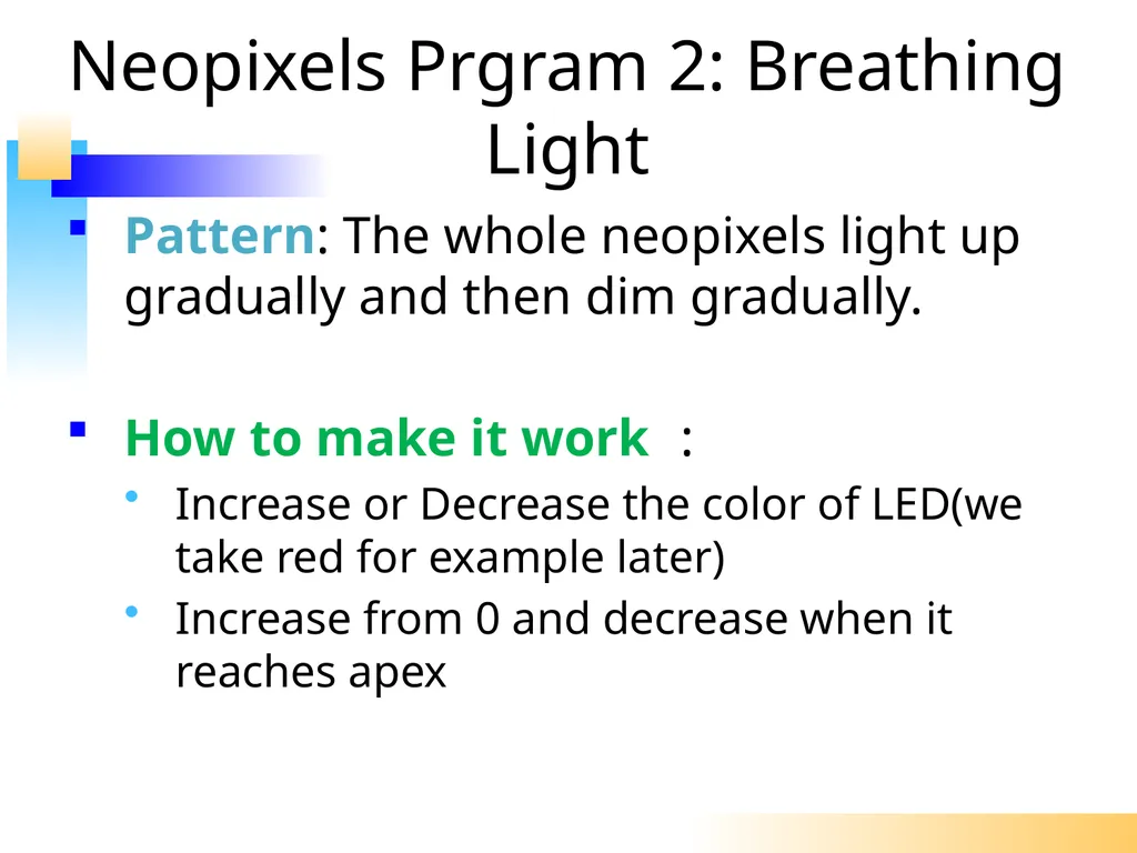 Using Python to Control WS2812 RGB LED Flexi-Strip - slide 18 of 32