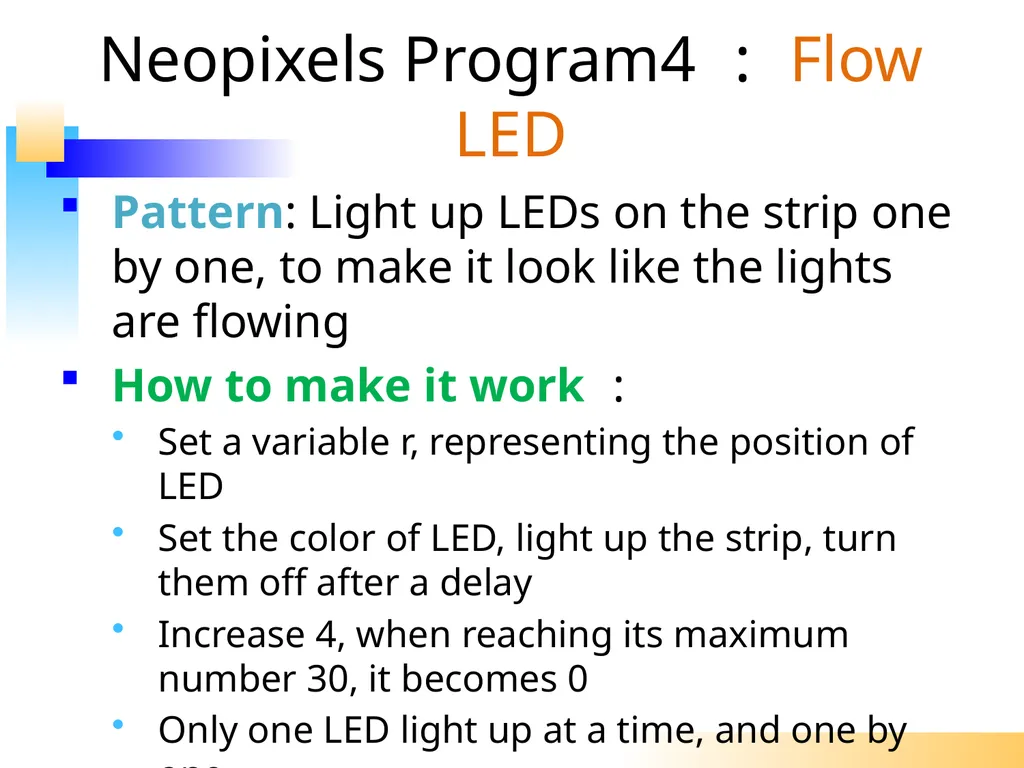 Using Python to Control WS2812 RGB LED Flexi-Strip - slide 24 of 32