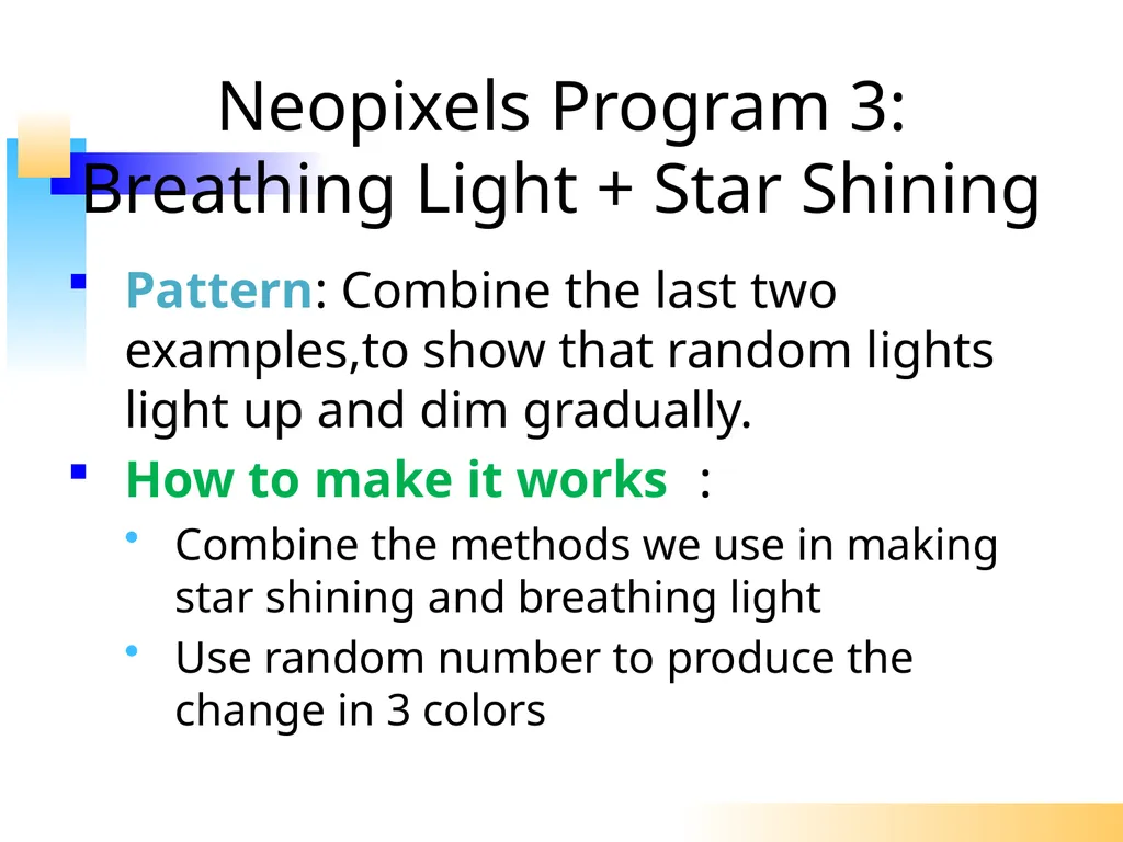 Using Python to Control WS2812 RGB LED Flexi-Strip - slide 21 of 32