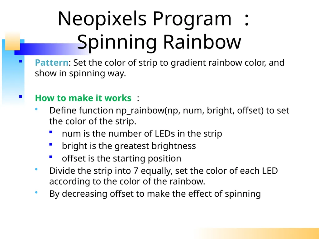 Using Python to Control WS2812 RGB LED Flexi-Strip - slide 31 of 32