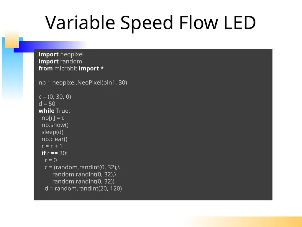 Using Python to Control WS2812 RGB LED Flexi-Strip - slide 29 of 32