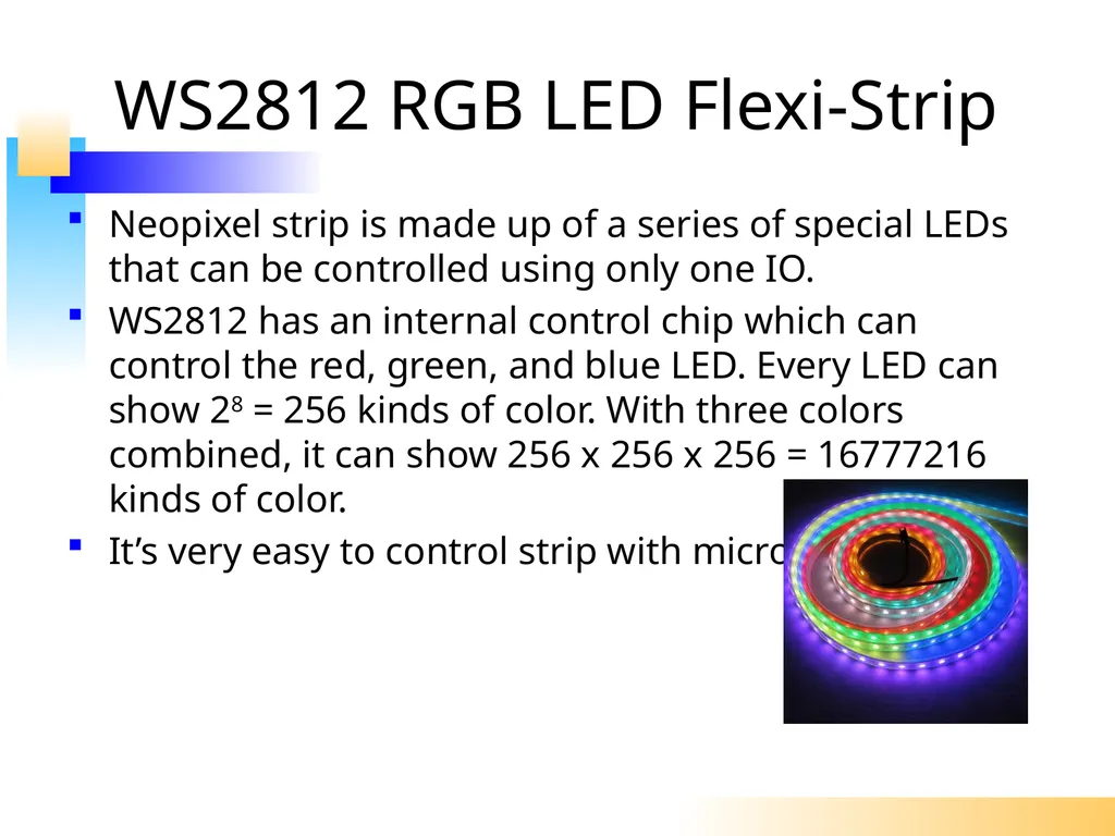Using Python to Control WS2812 RGB LED Flexi-Strip - slide 2 of 32