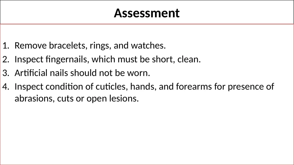 Fundamentals of Nursing(1st Stage) Surgical hand - slide 9 of 21