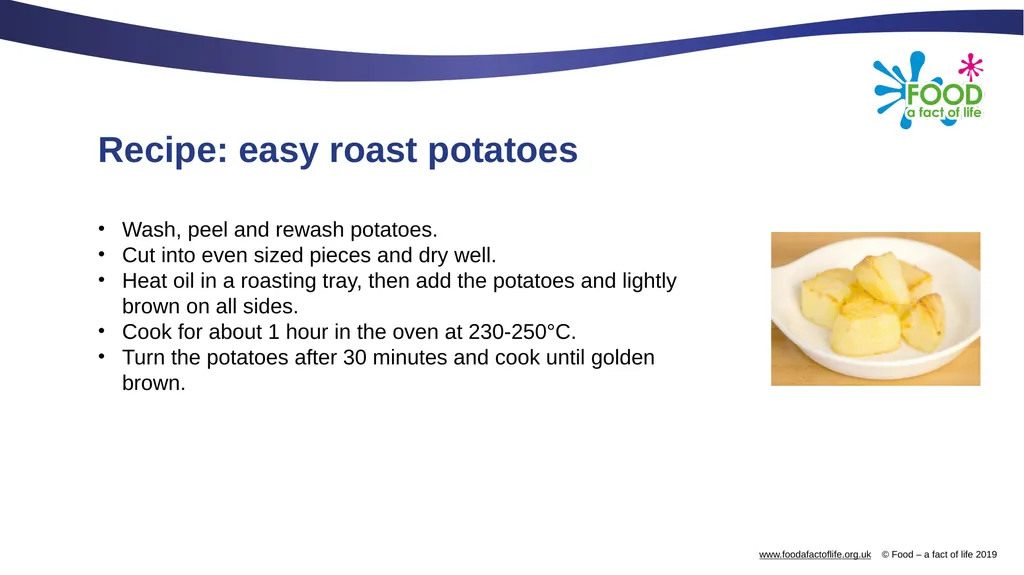 Baking and roasting potatoes Baking Baking is the - slide 9 of 10