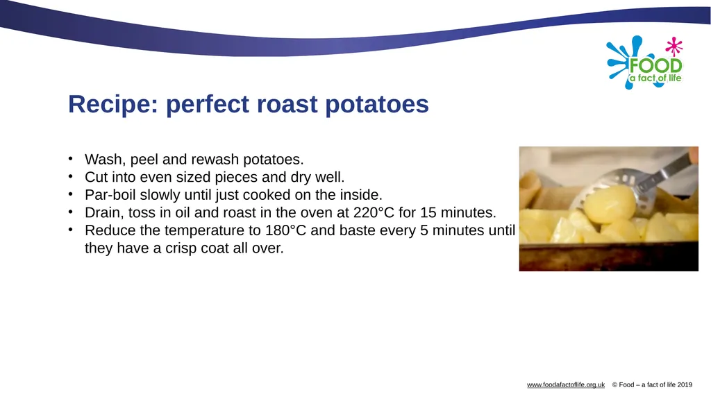 Baking and roasting potatoes Baking Baking is the - slide 8 of 10