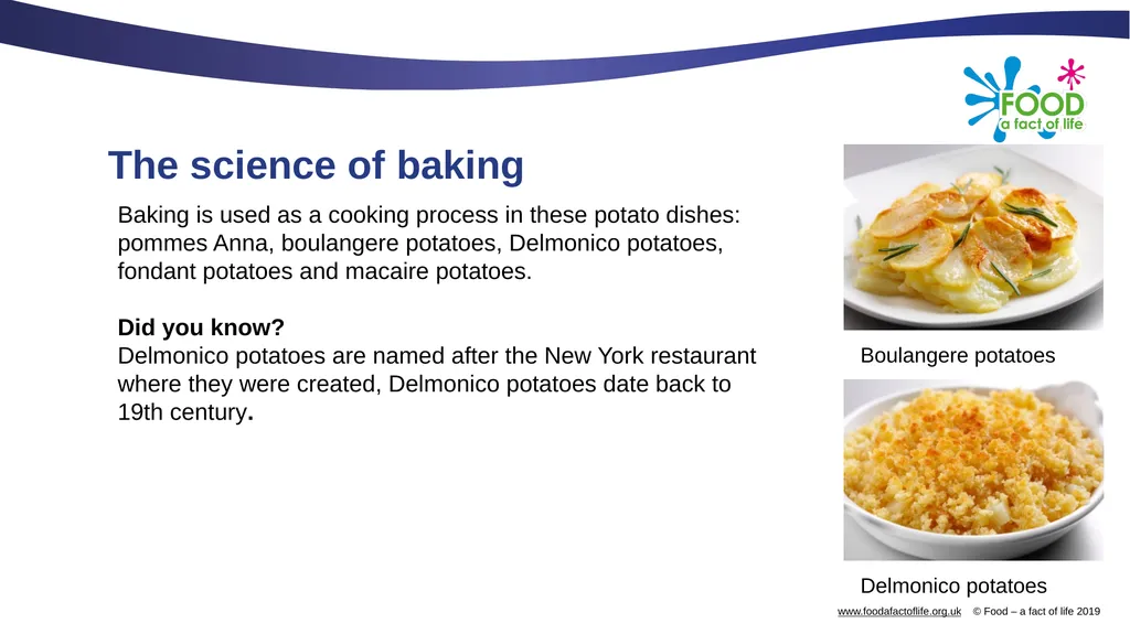 Baking and roasting potatoes Baking Baking is the - slide 4 of 10