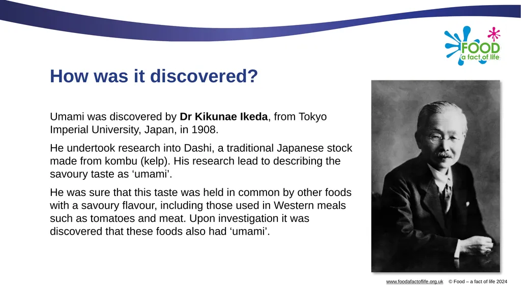 Umami What is umami? Umami is a savoury taste, - slide 3 of 14