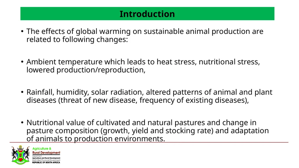 NORTH WEST DEPARTMENT OF AGRICULTURE AND RURAL - slide 3 of 12