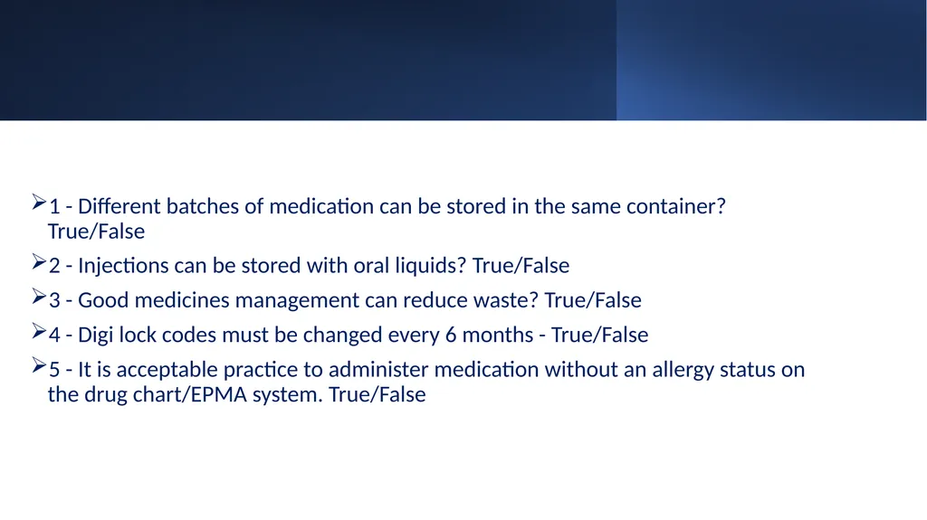 Medicines Management Training for Radiographers - slide 30 of 36